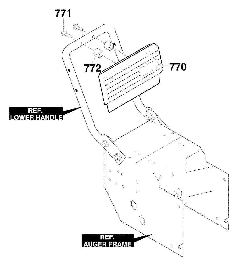 Control Panel Assembly Diagram and Parts List for 624804X79B 2000 Briggs and Stratton Snow Blower